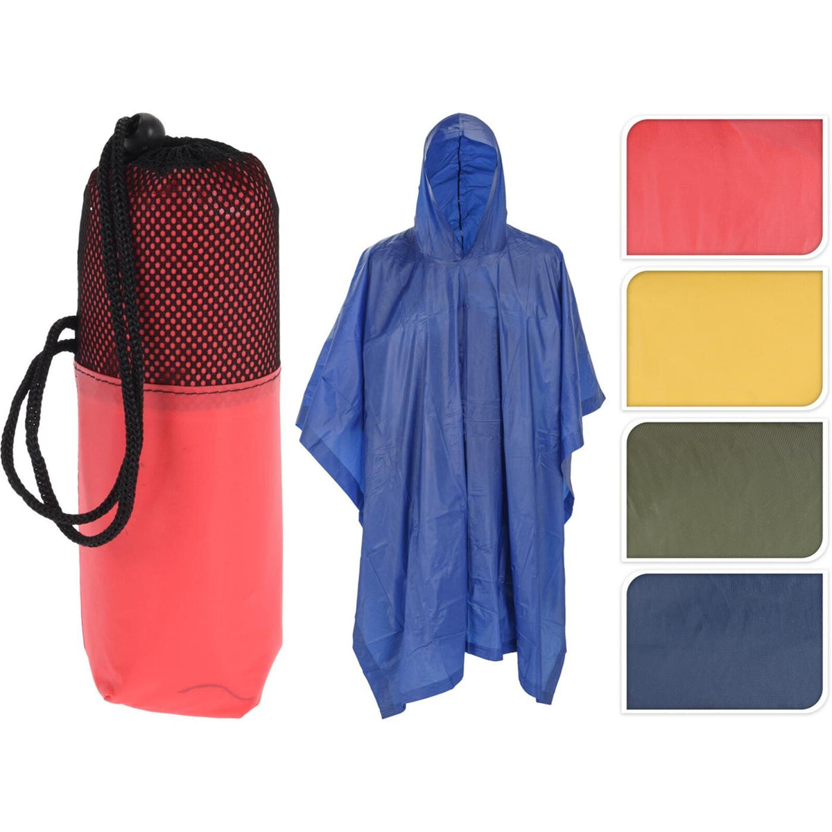 Regenponcho volwassenen in opbergtas