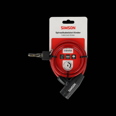 S020838 simson spiraalkabelslot kinder 8mm x 90cm