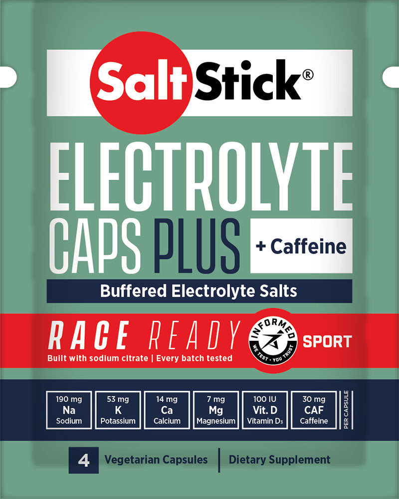 Saltstick electrolytes caps plus+caffeine test pack 7x4,4g