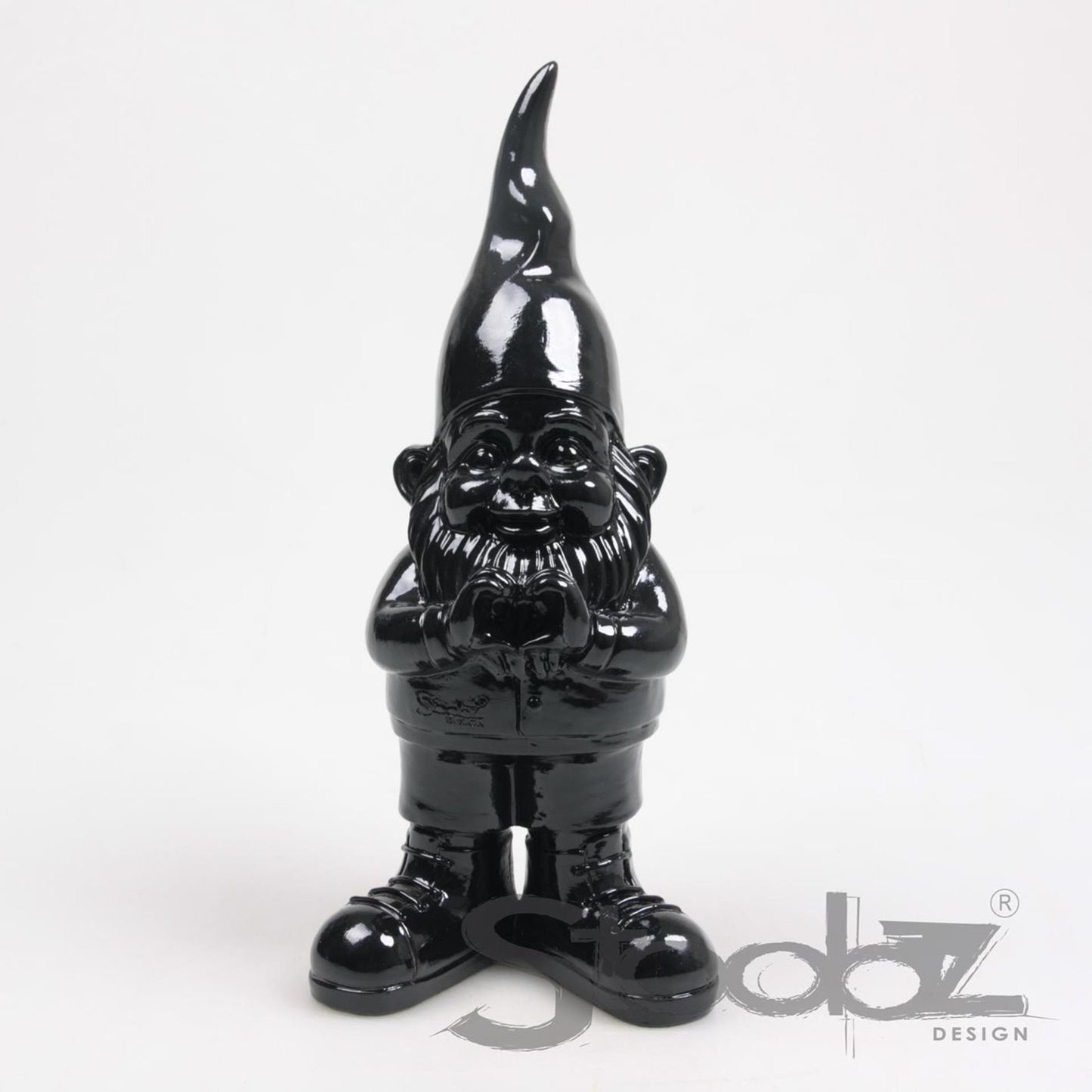 Stoobz design stoobz kabouter hart zwart 10x13x29.5cm