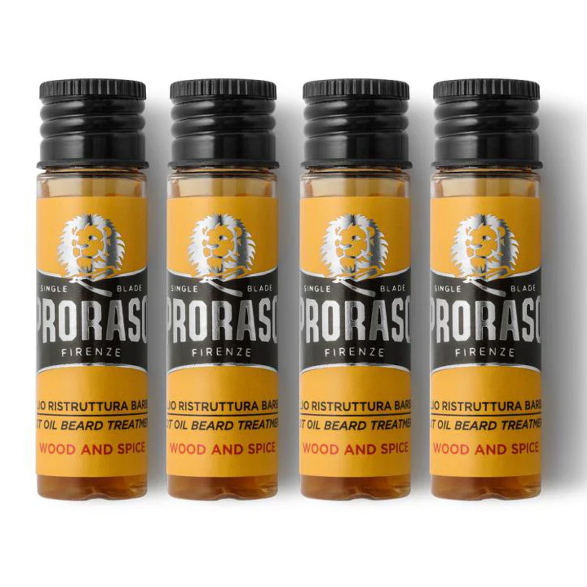 Proraso hot oil beard treatment wood spice 4x17ml