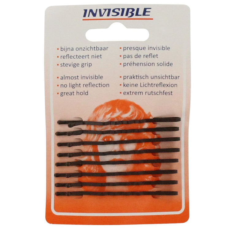 Invisible schuifjes newey kaartje bruin lang