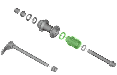 Shimano freehub body for fh-m6010 m618 incl. washer