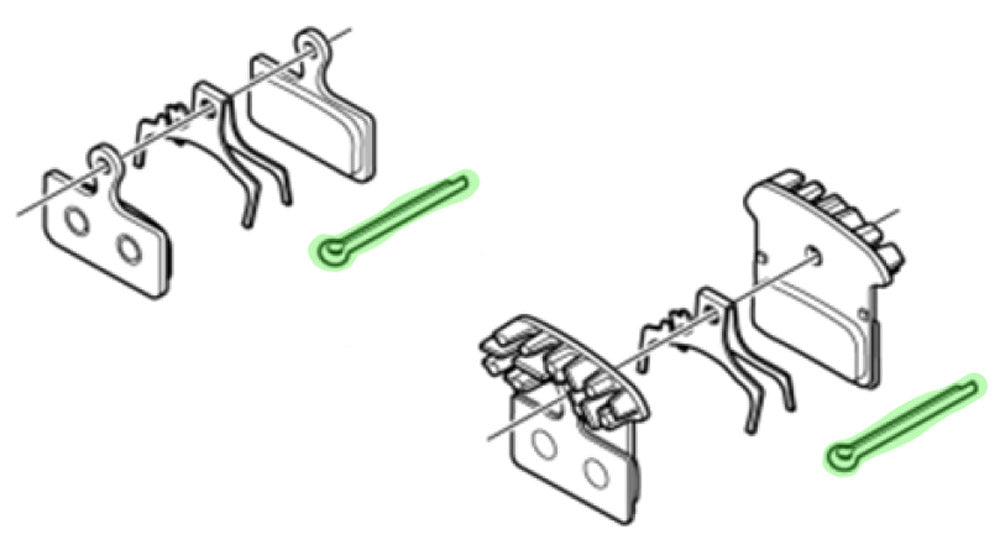 Shimano split pin for disc brake pads