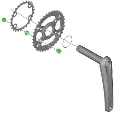 Shimano slx chainring bolts for fc-m7100-2 m7120-b2 (4 pieces)