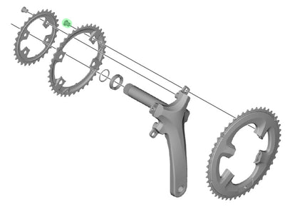Shimano sora chainring bolts for fc-r3030 (4 pieces)