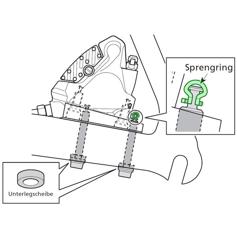 Shimano snap retainer for flat-mount