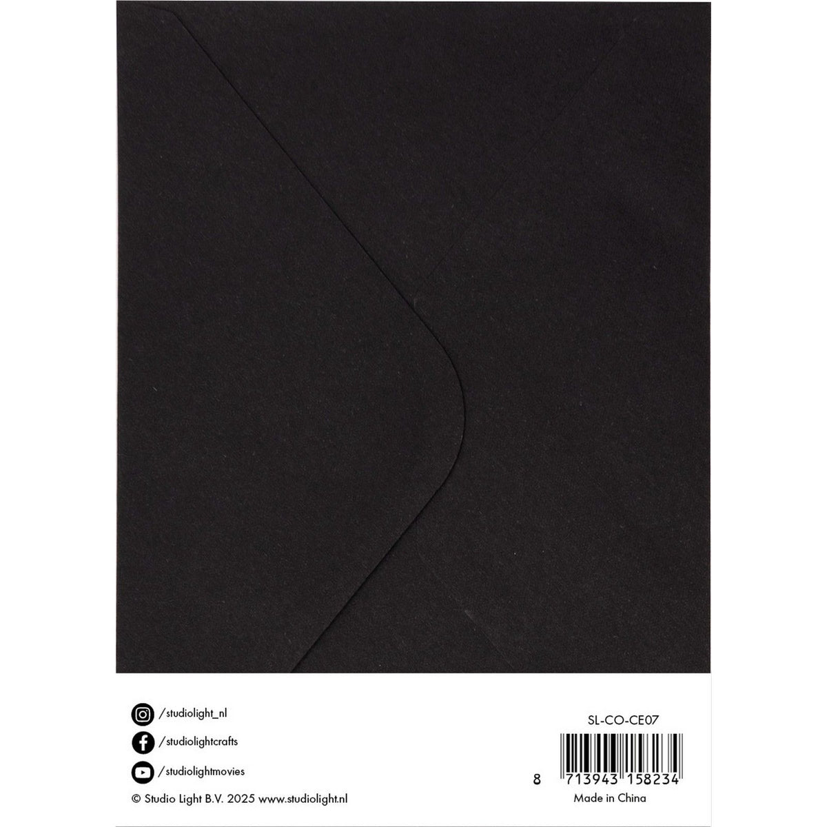 Studio light • cards envelopes black 12,70x17,78cm