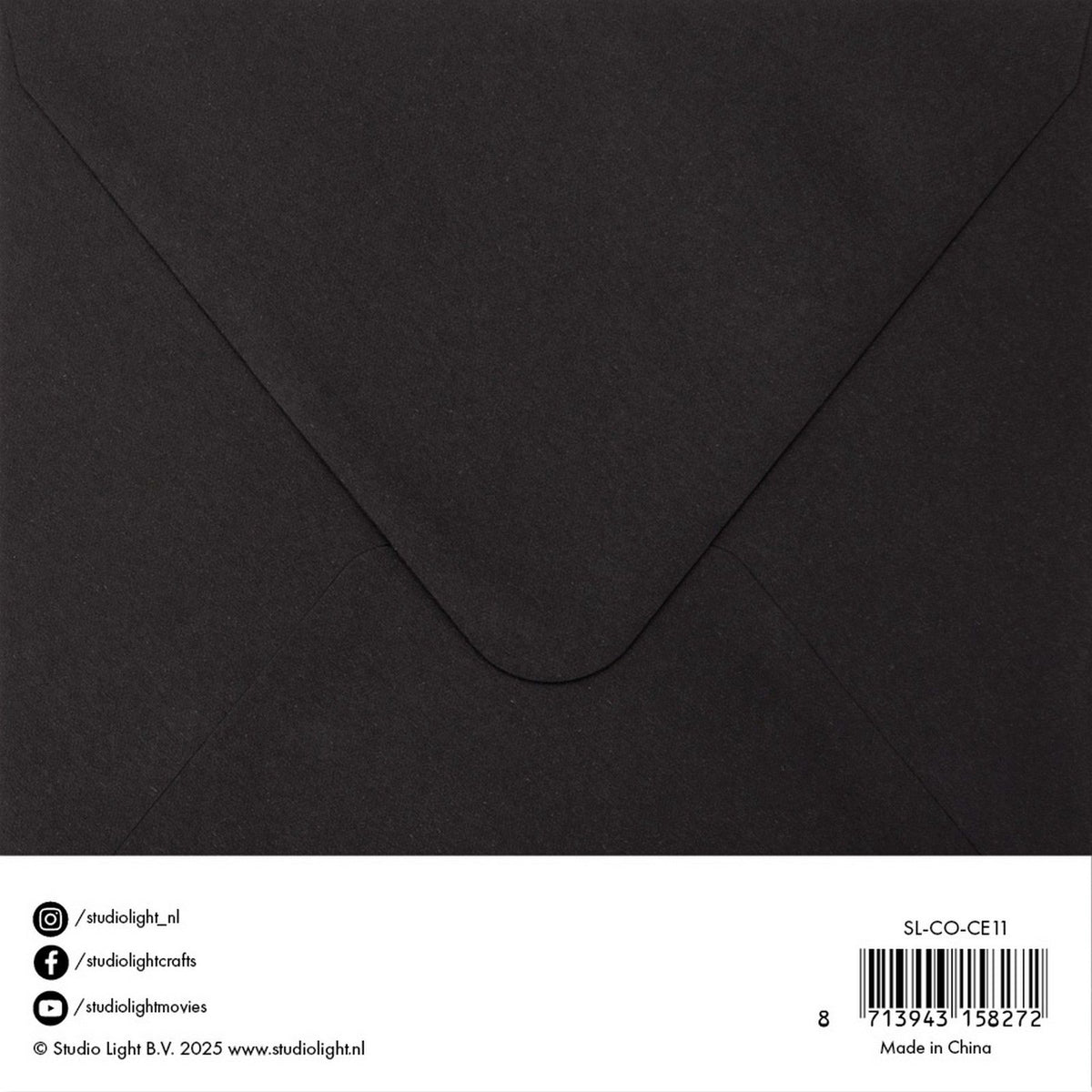 Studio light • cards envelopes black 15,24x15,24cm