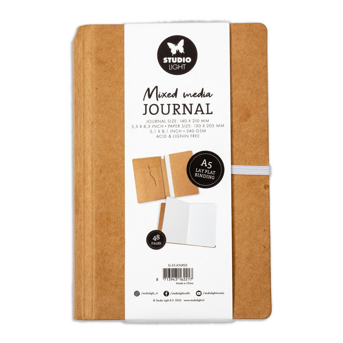 Studio light • essentials mixed media journal a5 size