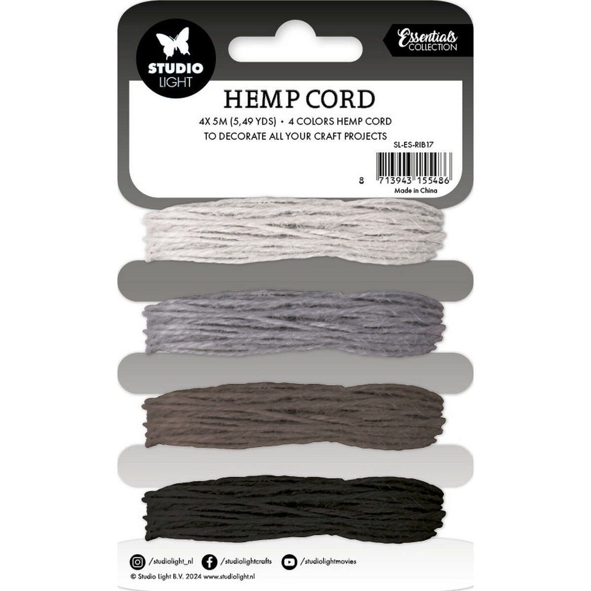 Studio light • consumables hemp cord shades of grey