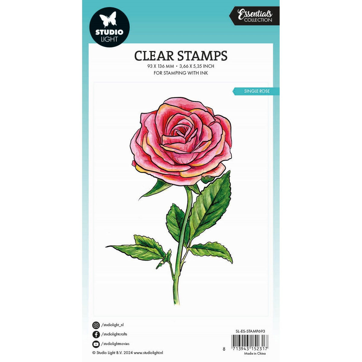 Studio light • essentials clear stamp single rose