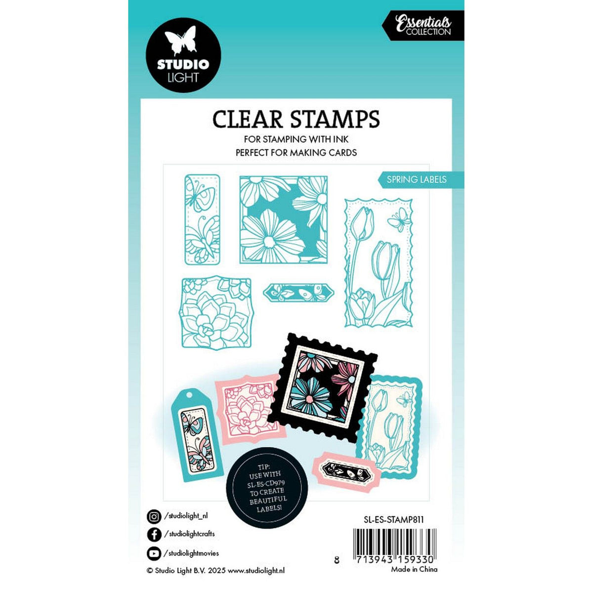 Studio light • essentials clear stamp spring labels