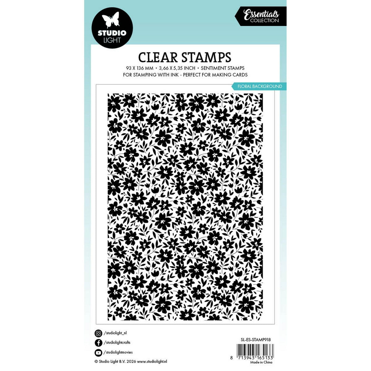 Studio light • essentials clear stamp flower background