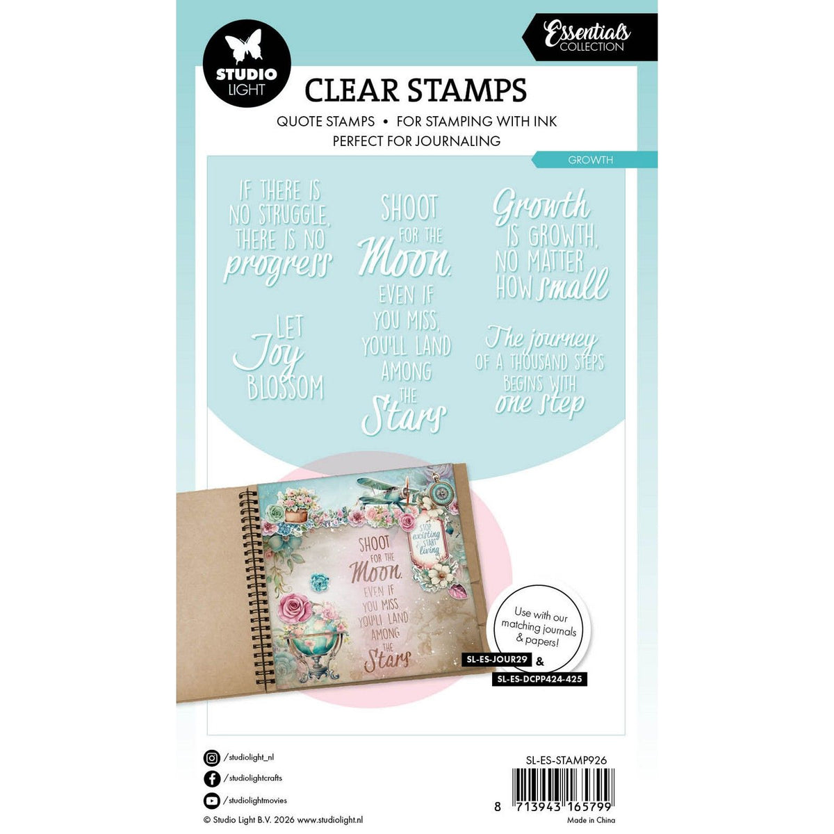 Studio light • essentials clear stamp quotes growth