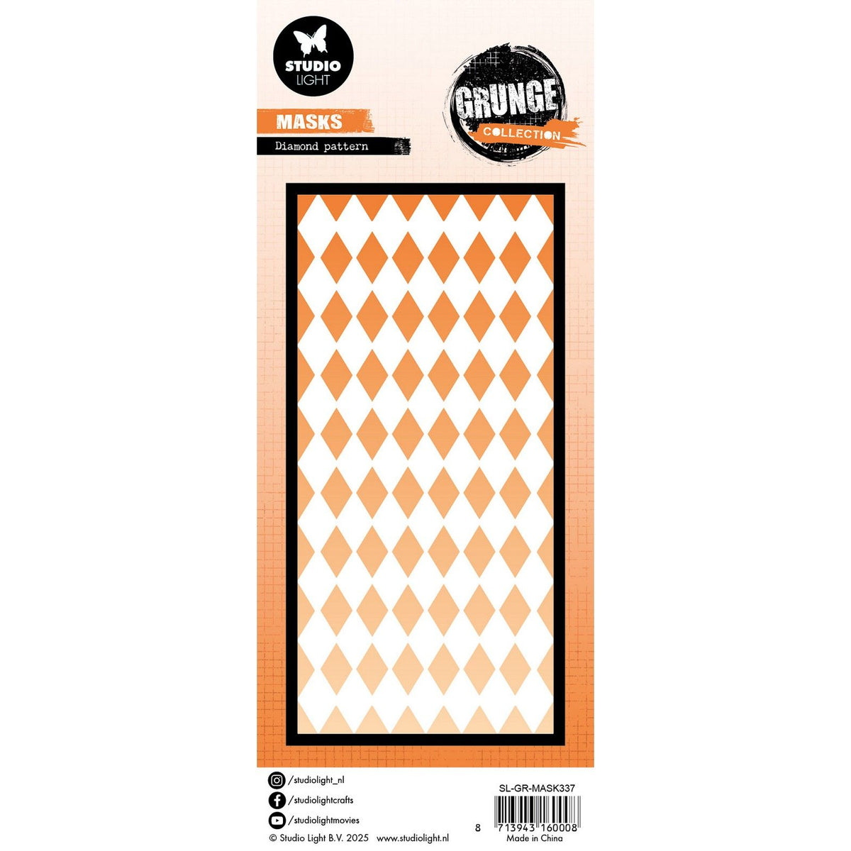 Studio light • grunge collection mask stencil diamond pattern