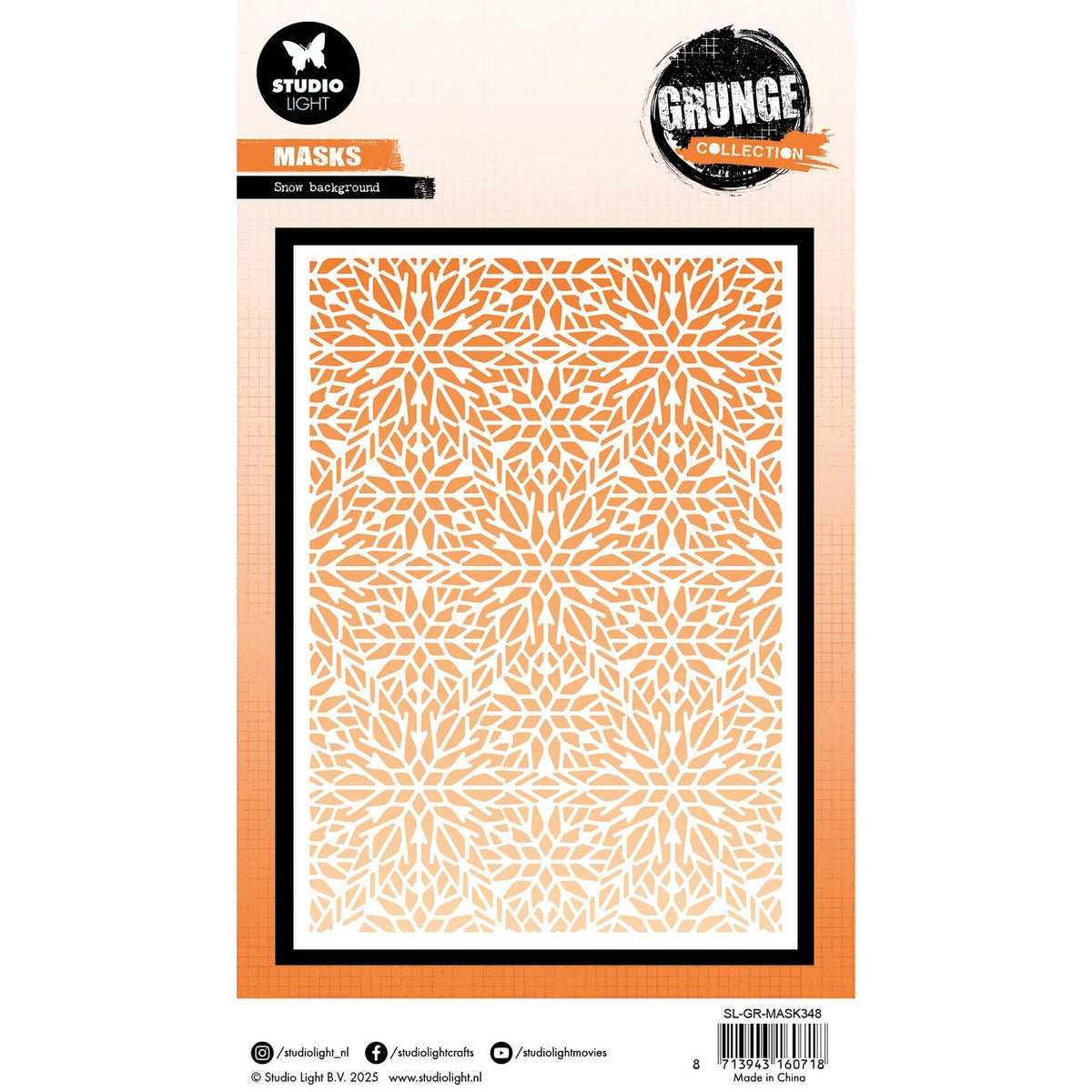 Studio light • grunge collection mask stencil snow background