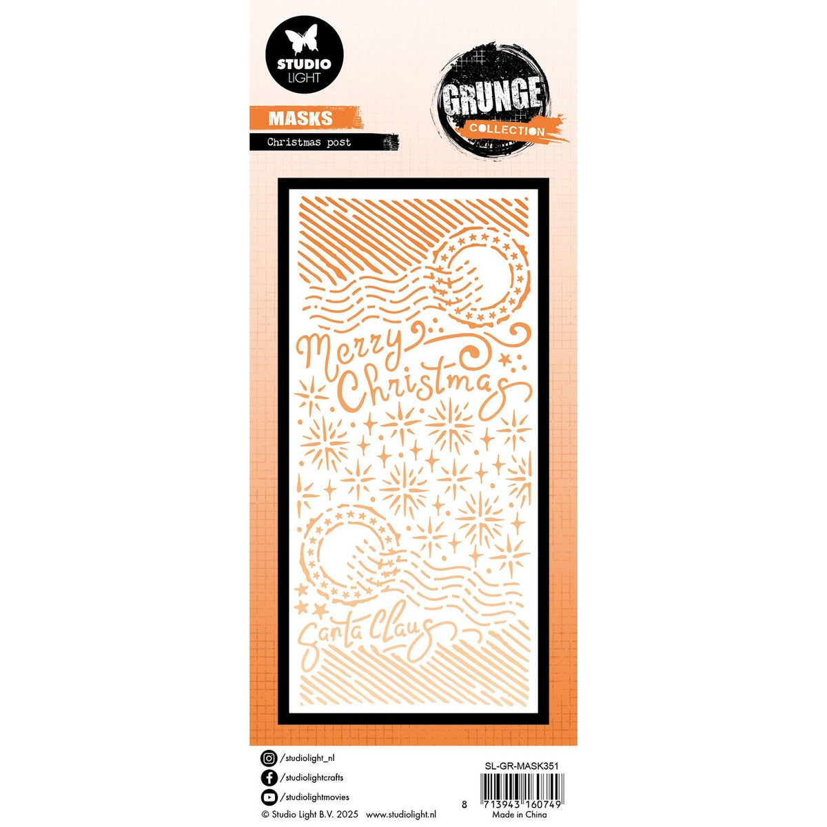 Studio light • grunge collection mask stencil christmas post
