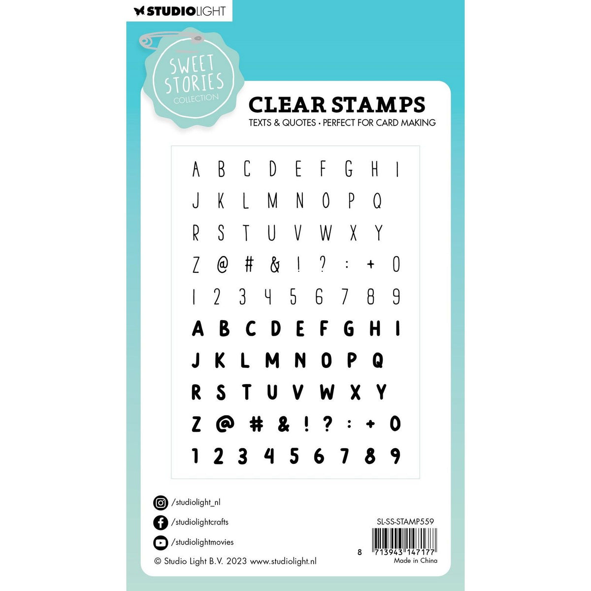 Studio light • sweet stories clear stamp alphabet