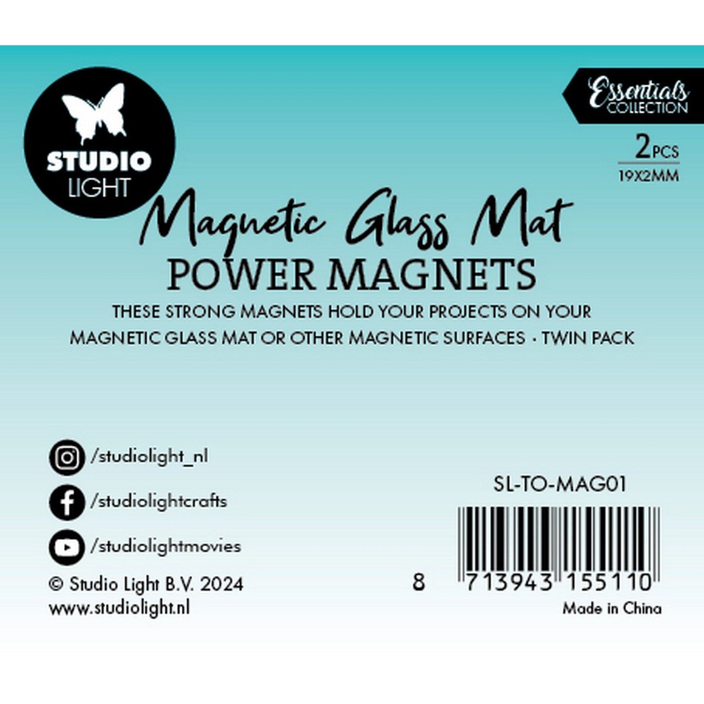 Studio light • essentials power magnets for magnetic glass mat 2pcs