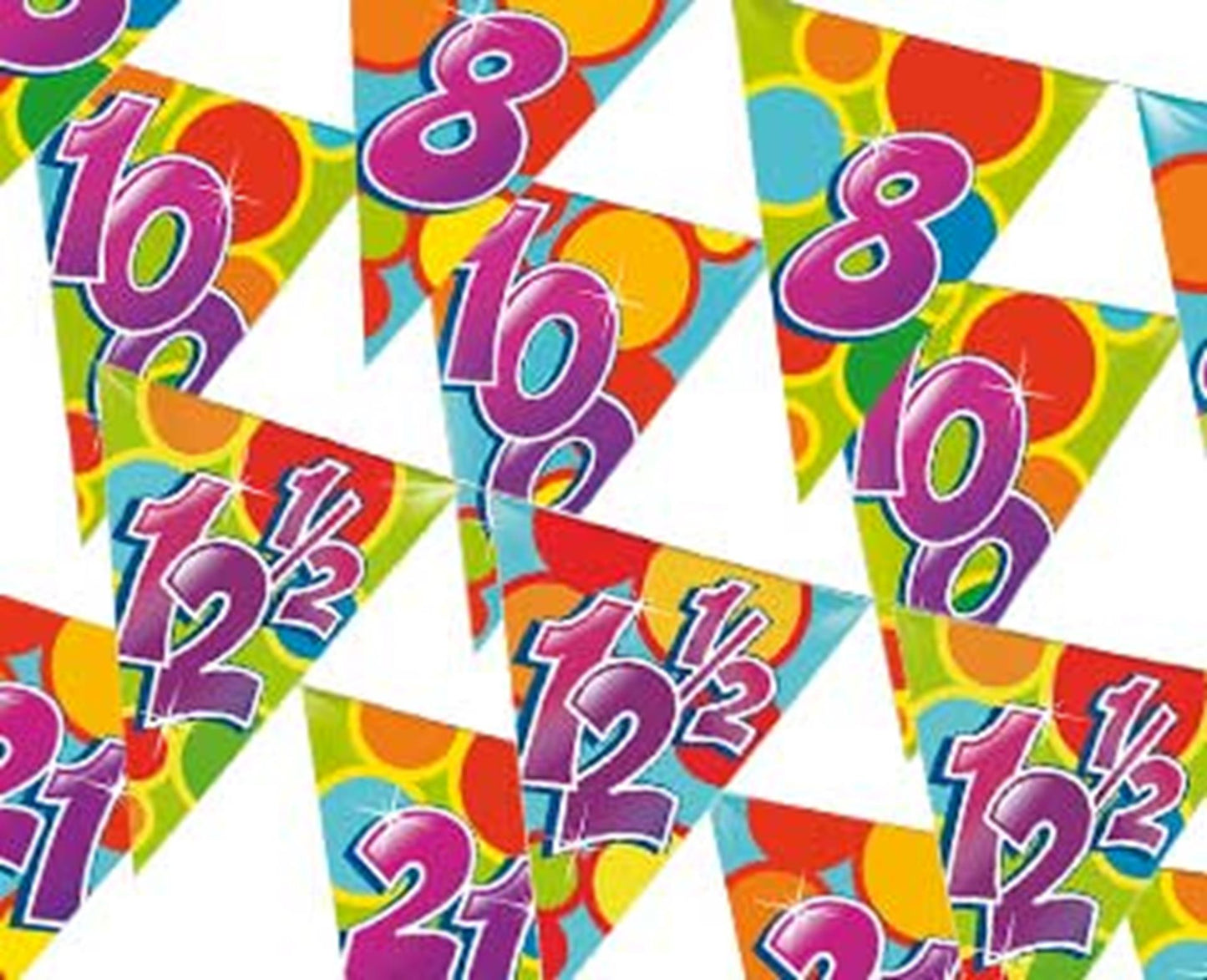 Haza vlaggenlijn 10mtr cijfers 14 jaar pak a 5 stuks