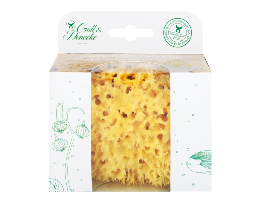 Croll denecke natuur spons in eco cadeau verpakking - maat m