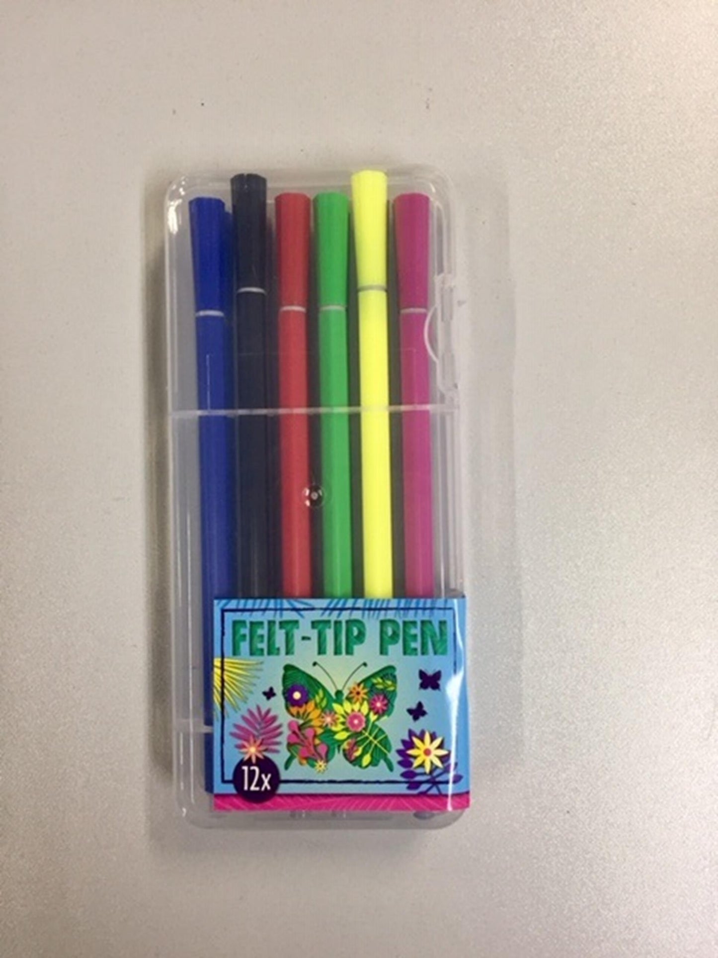 Grafix highlighter fineliner 12 markeerstiften ø1-2,5mm in hardcase