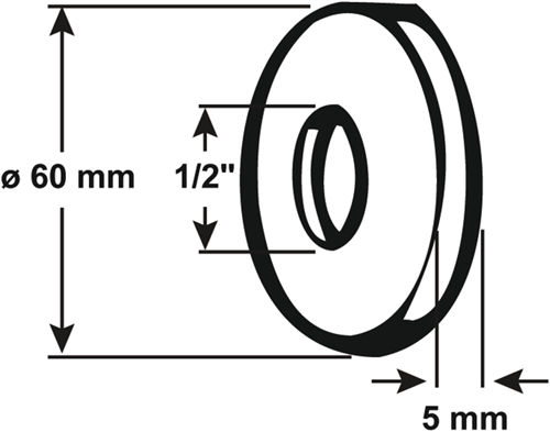 Cornat rozet 1 2x5mm ms - t384101