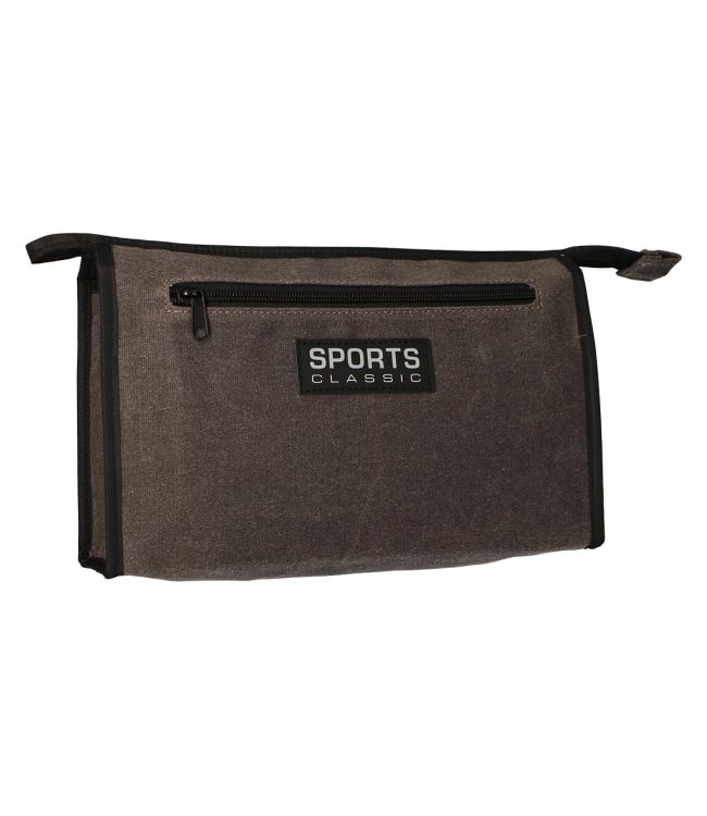Traveller toilettas sports classic military grijs 35cm x 24cm