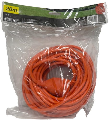 Enzo verlengsnoer | pvc | oranje | 3x1,5qmm | 20m | technik
