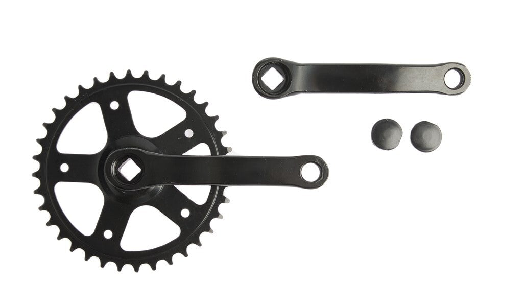 Vinty crankstel 36t. spieloos 130mm 1 8 zwart