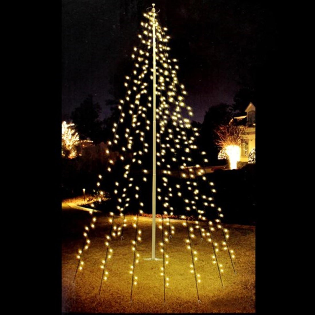 Home styling vlaggenmast verlichting kerstboomvorm 8m