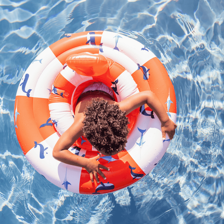 Ocean stripes | wit rode baby float 0-1 jaar