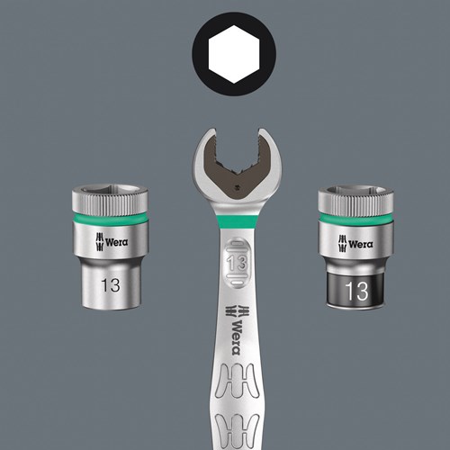 Wera 8740 b hf binnenzeskant zyklop bitdop met 3 8 -aandrijving met vasthoudfunctie, 6,0 x 35 mm - 1 stuk(s) - 05003035001