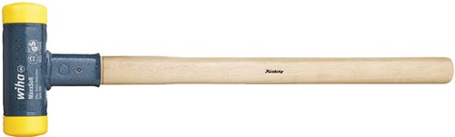 Wiha kunststof hamer terugslagloos | met hickorysteel | rond-slagkop | 115 mm | 30 mm - 2093 - 02093