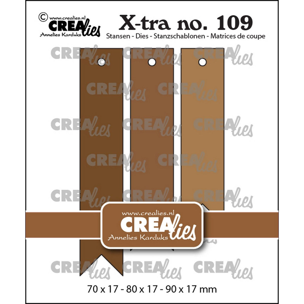 Crealies • xtra snijmallen vaandels glad
