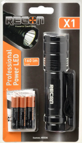 Zaklamp pro 150 meter incl. 3xaaa*