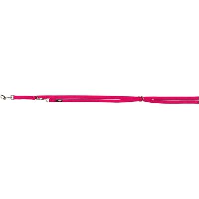 Trixie Hondenriem premium dubbelgestikt verstelbaar fuchsia