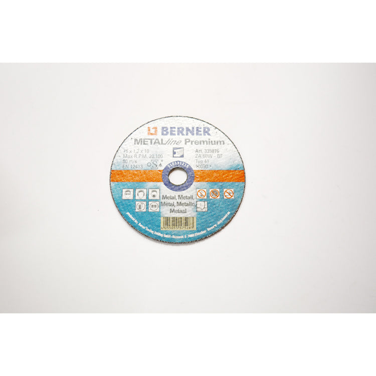 Berner doorslijpschijf metaal metalline premium 76mm (25st)