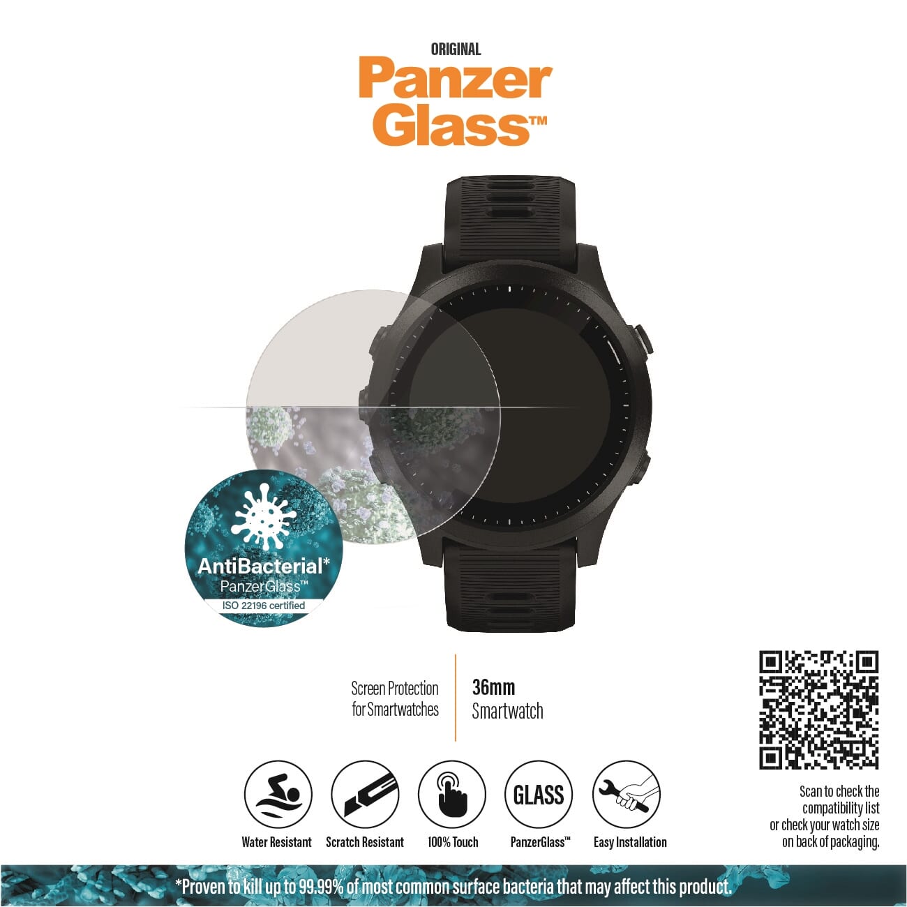 PanzerGlass SmartWatch 36mm screenprotector