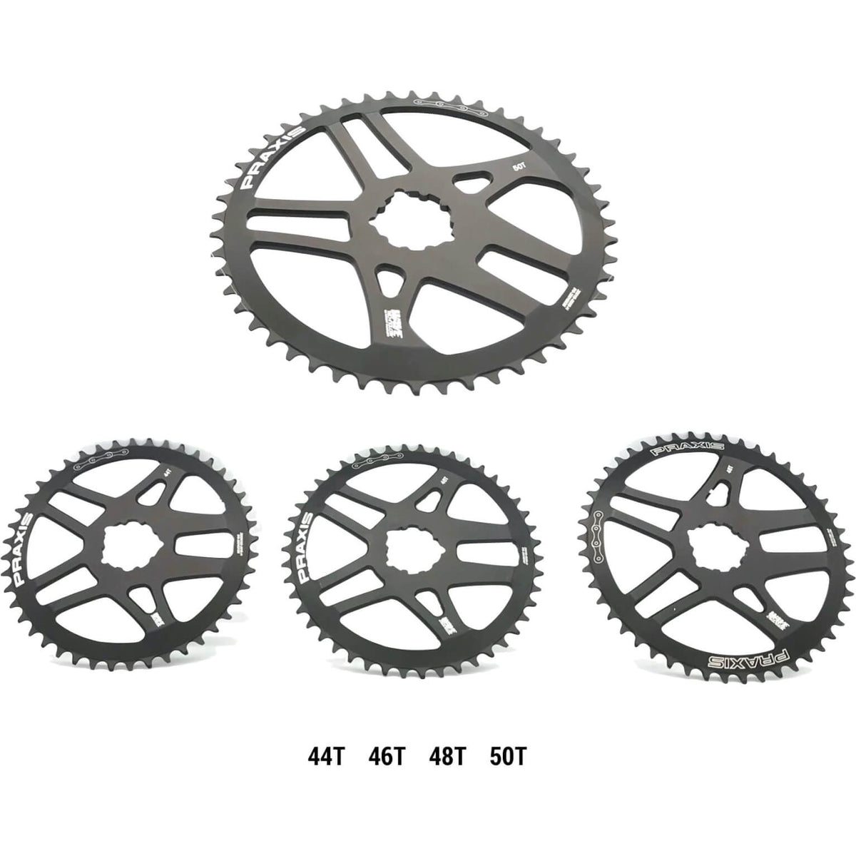 Praxis Kettingblad 1x Road DM 44t zwart