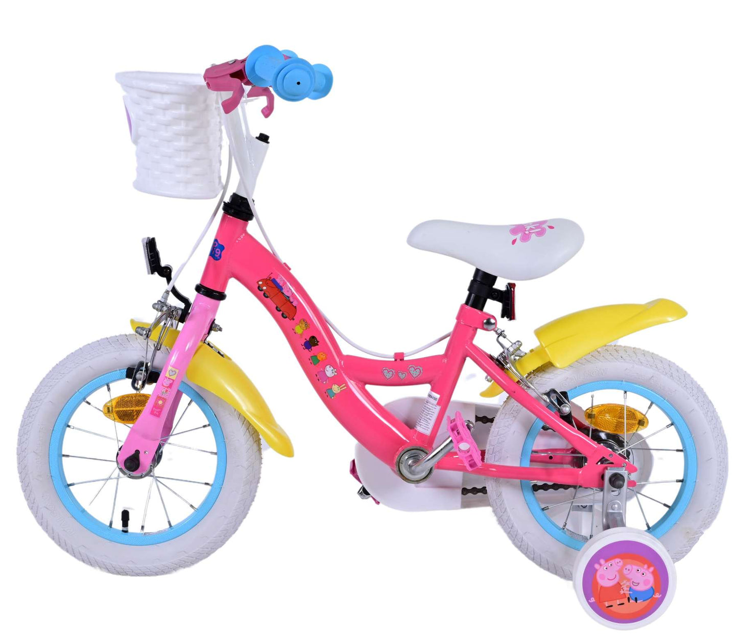 Peppa Pig Kinderfiets Meisjes 12 inch Roze Twee handremmen