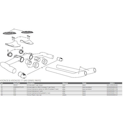 Deda tijdrit stuur kronos carbon 42cm