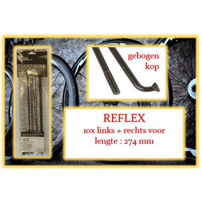 Miche spaak+nip. 10x lv+rv reflex zwart