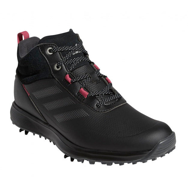 Adidas Golfschoenen S2G MID-Cut dames leer zwart roze mt 36 2 3
