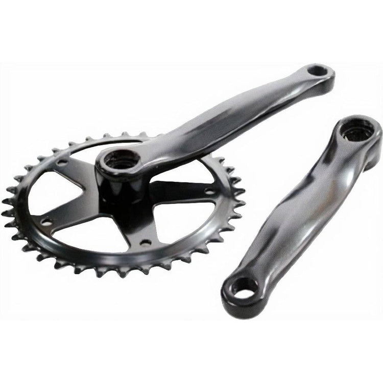 Lasco crankset 44t 1 8 en 3 32 170mm +3mm mat zwart