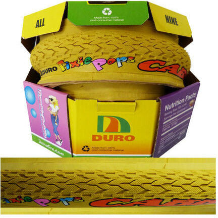 Duro fuzzbuster 28 inch 24-622 fixie pops vouwband geel 60 tpi