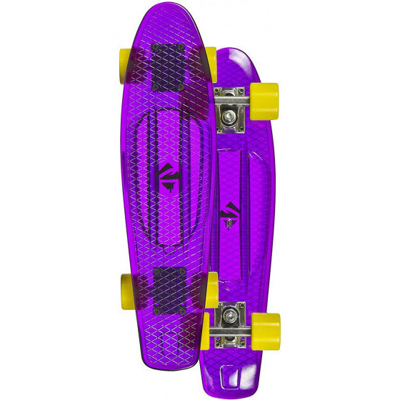 Juicy Susi Clear Purple skateboard 57 cm geel