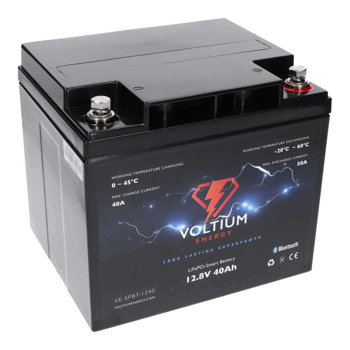 Voltium energy lifepo4 accu 12,8v 40ah bluetooth