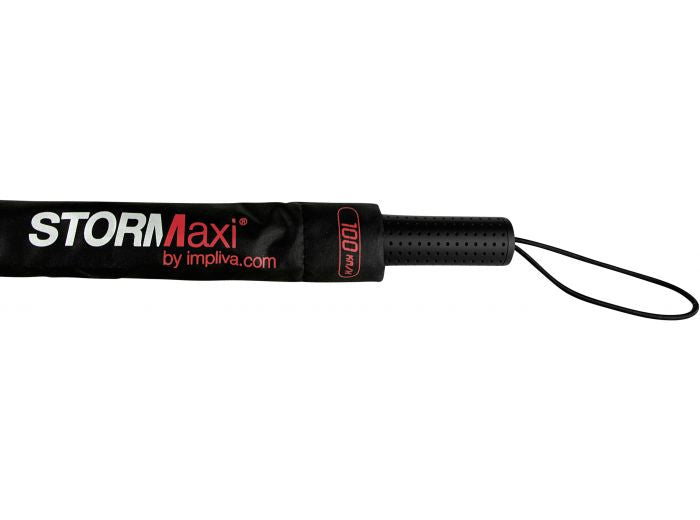 Impliva STORMaxi stormparaplu 100 cm polyester zwart rood